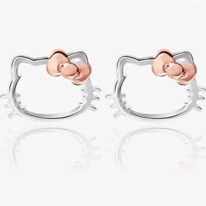 Sanrio Hello Kitty Womens Stud Earrings - Sterling Silver *Officially Licensed*